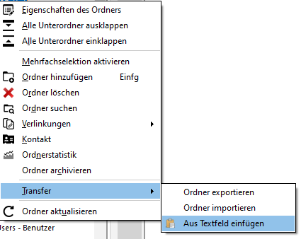 Ordner Ã¼ber Textfeld anlegen
