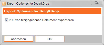 PDF Export DragDrop