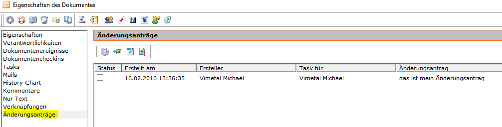 Ãnderungsantrag - Dokumenteneigenschaften