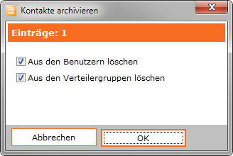 Kontakte archivieren