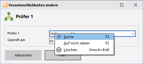 Verantwortlichkeiten (PrÃ¼flogik) in einem Dokument Ã¤ndern - Details