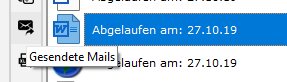 Mails fÃ¼r Dokument - Button