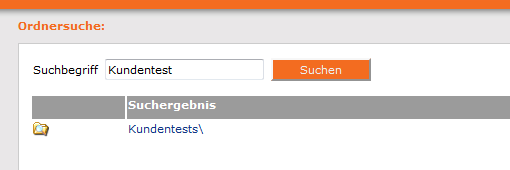 Webinterface - Ordner suchen 2