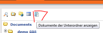 Webinterface - Dokumente der Unterordner anzeigen