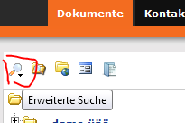 Webinterface - Erweiterte Suche 1