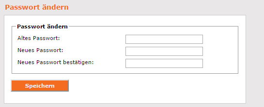 Webinterface - Passwort Ã¤ndern