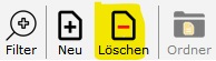 Hauptleiste - Button - LÃ¶schen