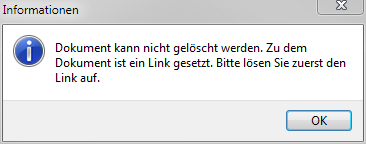 msg 50135 - Dokument verlinked - Dokument kann nicht gelÃ¶scht werden