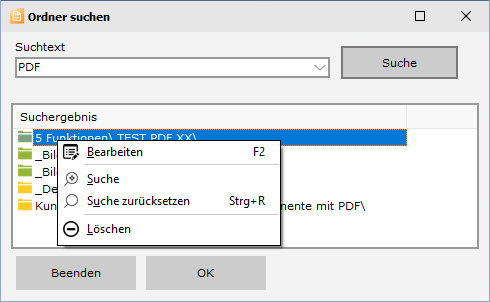 Ordner - Suchen