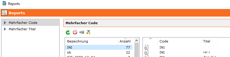 Report Dokumentencode
