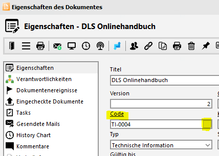 autocode - dokumenteneigenschaften