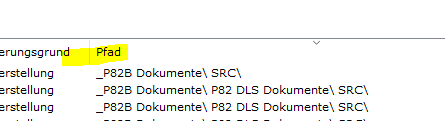 Dokumentenmatrix - Pfad