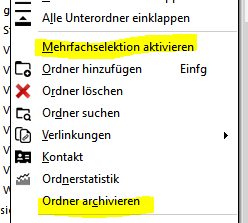 19.1 Mehrere Ordner archivieren