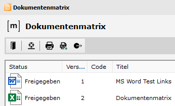 19.1 Dokumentenmatrix