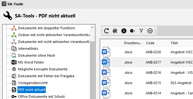 SA - Tools - PDF nicht aktuell 1