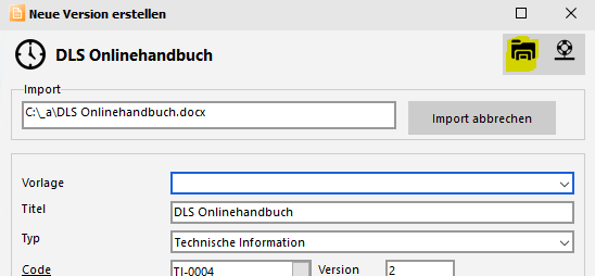 19.1 Neue version - Import