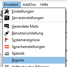 Reports - MenÃ¼