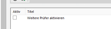 Servereinstellungen - Weitere PrÃ¼fer aktivieren