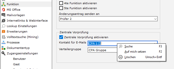 CPA - Servereinstellungen