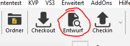 Buttonleiste - Entwurf betrachten