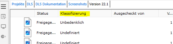 Klassifikation03 - Listenansicht