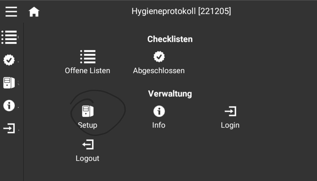 Menü - Setup